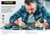 STAYER PROTerm, 40 Вт, с 2к рукояткой, конус, подставка + припой + сменное жало + канифоль, набор для паяльных работ, Professional (55312-40-H5)