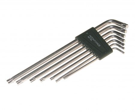 Набор ключей TORX RF-5071XL: экстрадлинных  Т10-Т40 7пр. на пласт. держат. ROCKFORCE /1/10/50