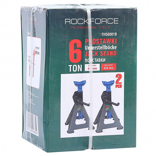 Подставка ремонтная RF-TH56001B 6т(h min 400мм,h max 620мм) (к-т 2шт) ROCKFORCE /1 Подставка ремонтная RF-TH56001B 6т(h min 400мм,h max 620мм) (к-т 2шт) ROCKFORCE /1