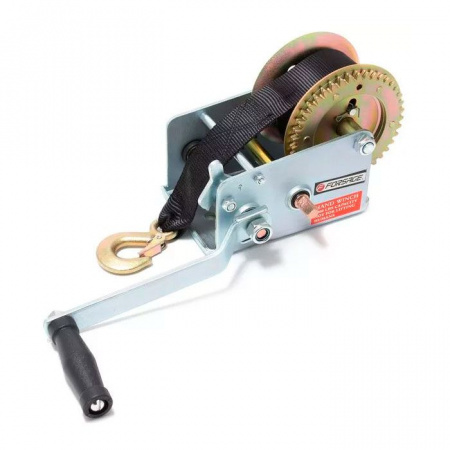 Лебедка RF-TRT1201S ручная барабанная двухскоростная, 900кг (нейлоновый ремень, ширина ремня-50мм, длина ремня-10м) ROCKFORCE /1