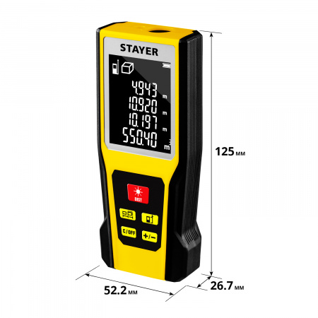 STAYER 60 м, лазерный дальномер, Professional (34957)