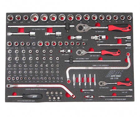 JTC Набор инструментов 109 предметов слесарно-монтажный в ложементе JTC