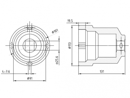 JTC Головка ступичная 91мм для заднего моста (SCANIA) JTC