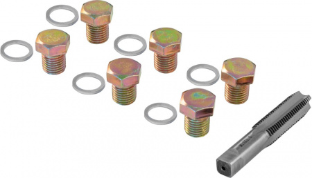 ODPRK1315 Набор для восстановления резьбы сливного отверстия поддона M13х1.5, 7 предметов