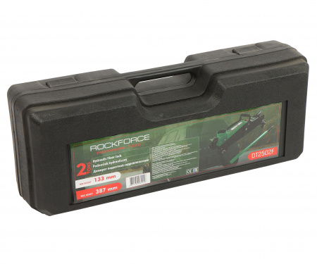 Домкрат гидравлический RF-DT2502F подкатной 2т (h min 133мм.h max 387мм) в кейсе ROCKFORCE /1