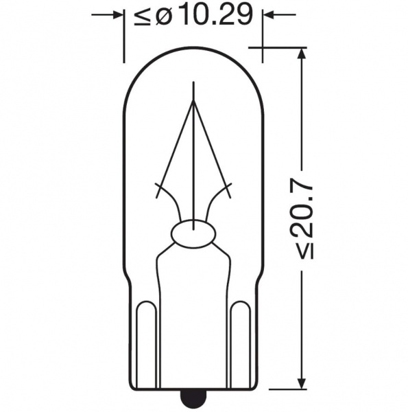 Автолампа W2W (W2.1*9.5d) 24V OSRAM /10/50 Автолампа W2W (W2.1*9.5d) 24V OSRAM /10/50