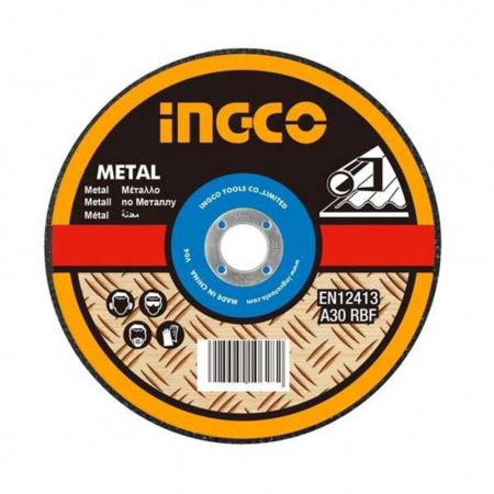 Круг отрезной INGCO по металлу 115*1,2*22  MCD121155 ж/б 10шт