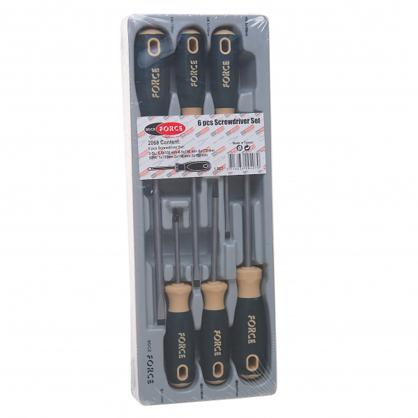 Набор отвёрток RF-2068: (шлиц 3-6.5мм; филипс PH.1-PH.2) 6пр ROCKFORCE /1/10 Набор отвёрток RF-2068: (шлиц 3-6.5мм; филипс PH.1-PH.2) 6пр ROCKFORCE /1/10
