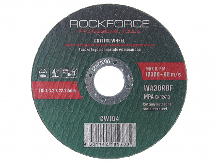 Диск отрезной по металлу 115x3.2x22.23мм  ROCKFORCE /1