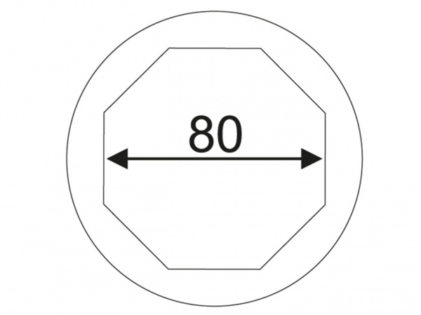 JTC Головка для ступичных гаек передних колес 1" 80мм 8-гранная (SCANIA) JTC