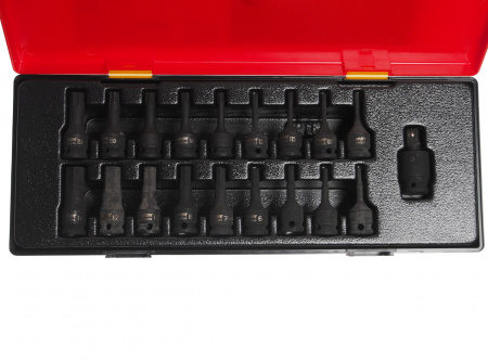 JTC Набор головок торцевых 3/8" 6-ти гранных ударных 19 предметов в кейсе JTC