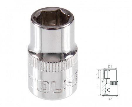 Головка торцевая стандартная шестигранная 3/8", 11 мм TOLSEN TT16311