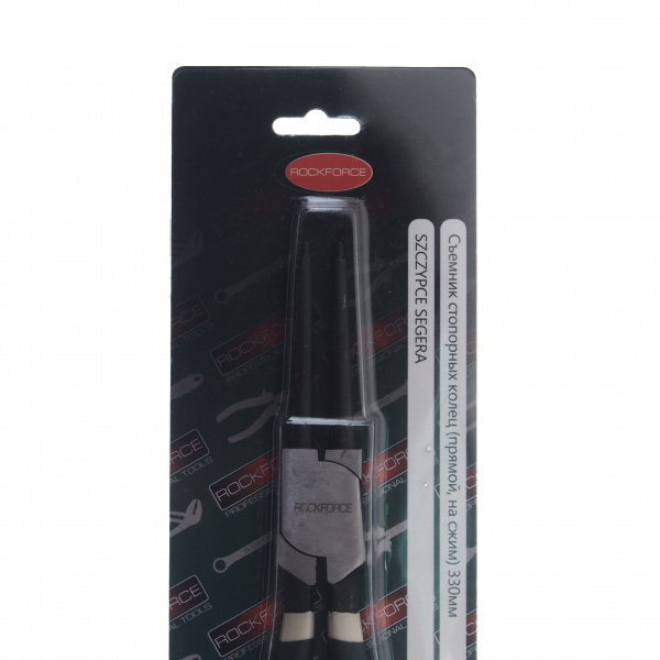 Съемник стопорных колец RF-609330HS прямой на сжим(L-330мм),в блистере ROCKFORCE /1