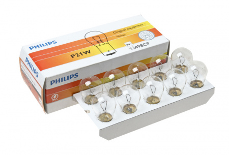 Автолампа P21W (BA15s) 12V PHILIPS /10/200 HIT