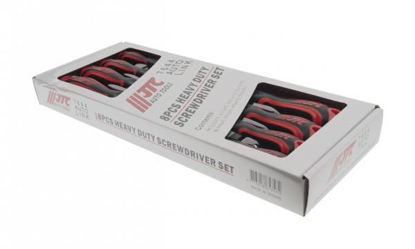 JTC Набор отверток усиленных SL3.0,5.5x75 SL6.5x100 SL8.0x150 PH0,1x75 PH2x100 PH3x150 8 предметов JTC JTC Набор отверток усиленных SL3.0,5.5x75 SL6.5x100 SL8.0x150 PH0,1x75 PH2x100 PH3x150 8 предметов JTC