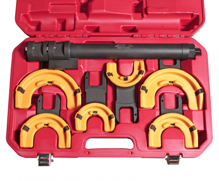 JTC Набор инструментов для стяжки пружин с пневмоприводом (3 пары захватов, ход 317мм) в кейсе JTC