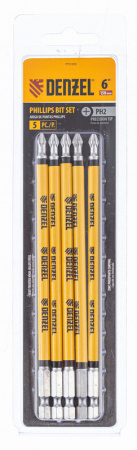 Набор бит, PH2x150 мм, 5 шт.// Denzel
