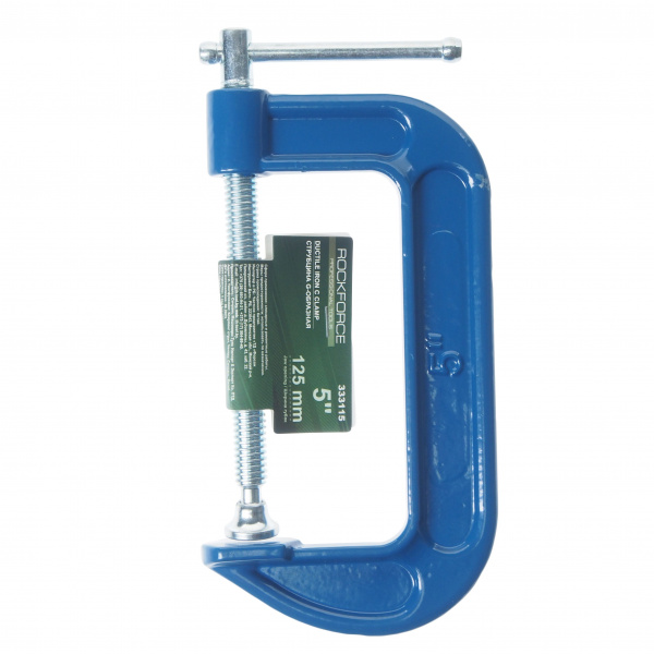 Струбцина RF-333115 G-образная "Profi" 5"-125мм (вес-1.19кг) ROCKFORCE /1