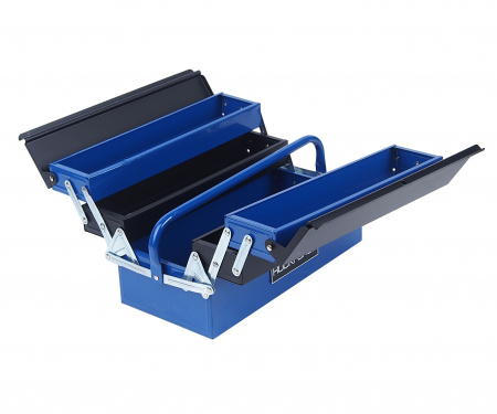 Ящик инструментальный RF-1141711 складной, 5 отделений (415х235х200мм-габариты, 410х95х45мм-4полки, 410х200х100-1полка) ROCKFORCE /1