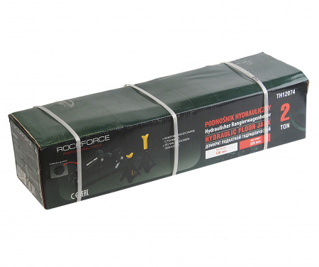 Домкрат гидравлический RF-TH12074 подкатной 2т (h min 130мм.h max 330мм) рем.подставки 2т h min 260мм.h max 410мм ROCKFORCE/1