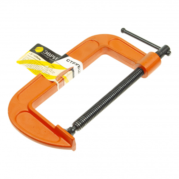 Струбцина ER-16125 G-образная 5"-125мм ЭВРИКА /1/36