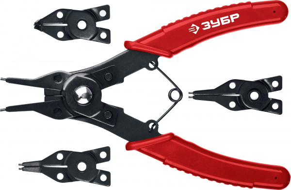 ЗУБР 4-в-1, 4 насадки, Съемник стопорных колец (2283)