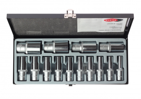 Набор торцевых головок RF-4143-5: 1/2"DR 6-гранных 14пр. ROCKFORCE /1/6