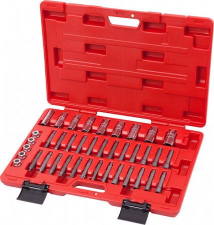 Набор торцевых головок и насадок для обслуживания амортизаторов МАСТАК 100-10039C Набор торцевых головок и насадок для обслуживания амортизаторов МАСТАК 100-10039C