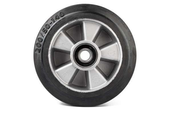 Колесо резиновое 200х50 мм с подшипником для тележек гидравлических BF/WB/RHP/BFS