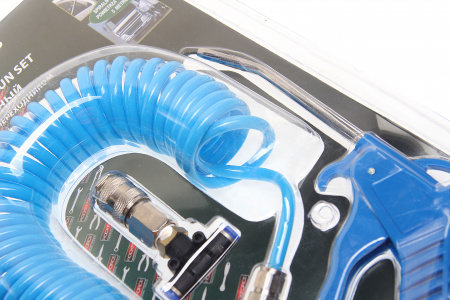 Пистолет RF-SG-01 обдувочный со шлангом и фитингами-переходниками для грузовых а/м (сопло-120мм, шланг-5м), в блистере ROCKFORCE /1