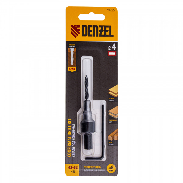Сверло-зенкер под конфирмат, 4 мм // Denzel