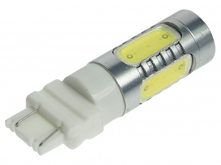 Автолампа T20W P27/7W (W3*16q)5 SMD MEGA WHITE 360лм 6000K12V MEGAPOWER /10/100 OLD