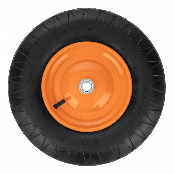 Колесо пневматическое 4.80/4.00-8 D 390 мм, внутренний подшипник D 20 мм, длина оси 80 мм Palisad Колесо пневматическое 4.80/4.00-8 D 390 мм, внутренний подшипник D 20 мм, длина оси 80 мм Palisad