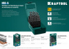 KRAFTOOL HSS-G, 19 шт, (1-10 мм), сталь P6M5, набор сверл по металлу (29651-H19)