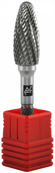 TRRBH12320677-2  Борфреза твердосплавная пламевидная, тип H, 12 мм, двойная насечка, в боксе