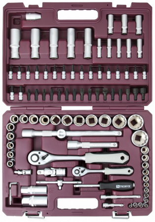 TS094/12 Набор инструмента универсальный 1/4", 1/2"DR с головками торцевыми 12-гранными, 94 предмета TS094/12 Набор инструмента универсальный 1/4", 1/2"DR с головками торцевыми 12-гранными, 94 предмета
