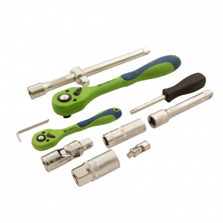 Набор инструментов 108 предметов, CrV, 1/2", 1/4" Сибртех Набор инструментов 108 предметов, CrV, 1/2", 1/4" Сибртех