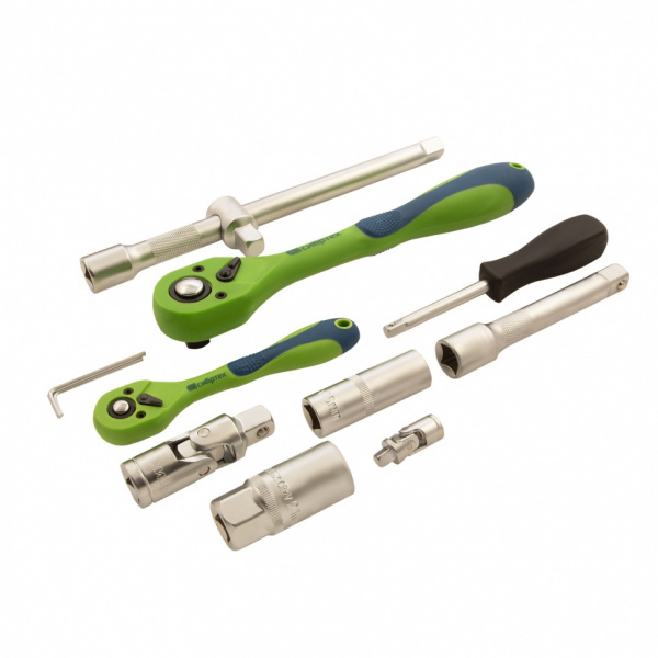 Набор инструментов 108 предметов, CrV, 1/2", 1/4" Сибртех Набор инструментов 108 предметов, CrV, 1/2", 1/4" Сибртех