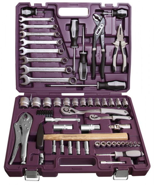 TS072 Набор инструмента универсальный 1/4", 1/2"DR, 72 предмета TS072 Набор инструмента универсальный 1/4", 1/2"DR, 72 предмета