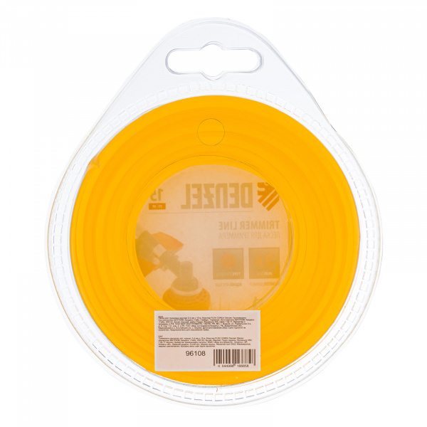 Леска для триммера, круглая 2.4 мм х 15 м, блистер Flex cord Denzel