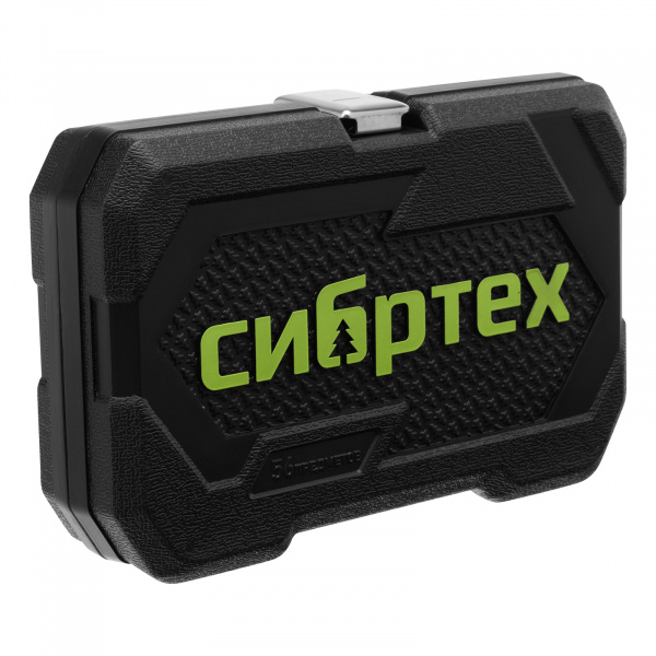 Набор инструментов, 1/4", пластиковый кейс 56 предметов// Сибртех Набор инструментов, 1/4", пластиковый кейс 56 предметов// Сибртех