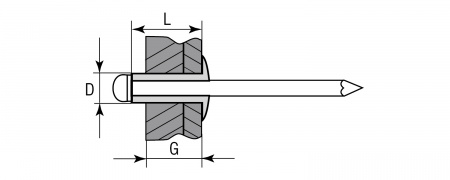 ЗУБР 4.0 x 12 мм, 50 шт, алюминиевые заклепки, Профессионал (313106-40-12)