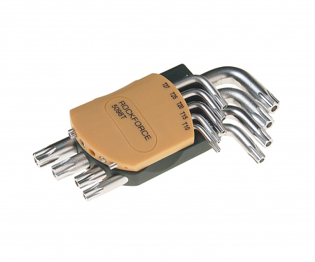 Набор ключей TORX RF-5098T: Г-образных T10H-T50H- с отверстием 9пр. на пласт. держат.  ROCKFORCE /1/10/40 Набор ключей TORX RF-5098T: Г-образных T10H-T50H- с отверстием 9пр. на пласт. держат.  ROCKFORCE /1/10/40