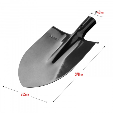 ЗУБР Мастер, 370 х 205 мм, полотно 1.6 мм, закалено, без черенка, тип ЛКО, штыковая лопата (39412)
