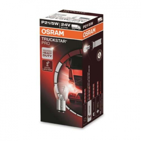 Автолампа P21/5W (BAY15d) +100% TRUCKSTAR PRO 24V OSRAM /10/50/200