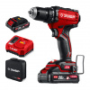 ЗУБР 20 В, 65 Н·м, 2 АКБ LMS (2 А·ч), бесщеточная дрель-шуруповерт, сумка (ДБ-65-22)