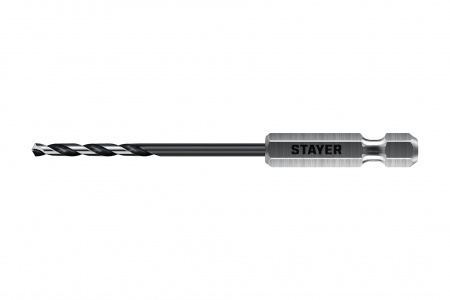 STAYER НЕХ-1/4″, d 2.5 х 79 мм, сверло по металлу для винтовёртов и шуруповертов IMPACT READY (29603-2.5)