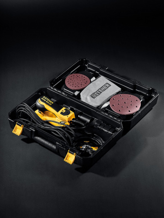 STEHER BOS-50 Duo, d125 / d150 мм, 5.0 мм, 350 Вт, бесщеточная орбитально-шлифовальная машина, кейс (BOS-50)