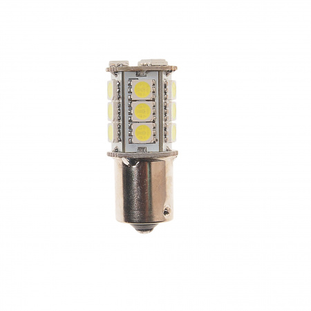 Автолампа P21W (BA15s) 18 SMD 5050 WHITE 6000K 260лм  24V MEGAPOWER /10 /100