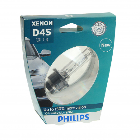 Автолампа D4S (35) P32D-5+150%  Xenon X-treme Vision gen2  4800K 42V PHILIPS /1/2